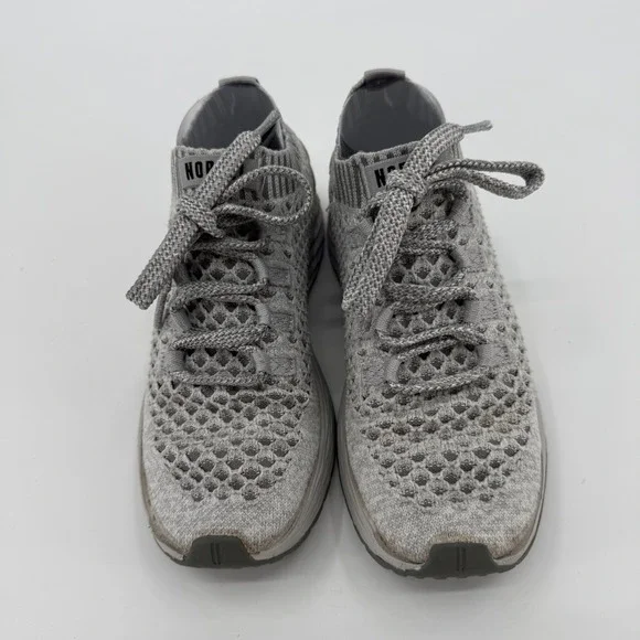 NOBULL Diamond Knit Runner Sneakers Womens 8 Grey Breathable Training Shoes - Picture 3 of 8